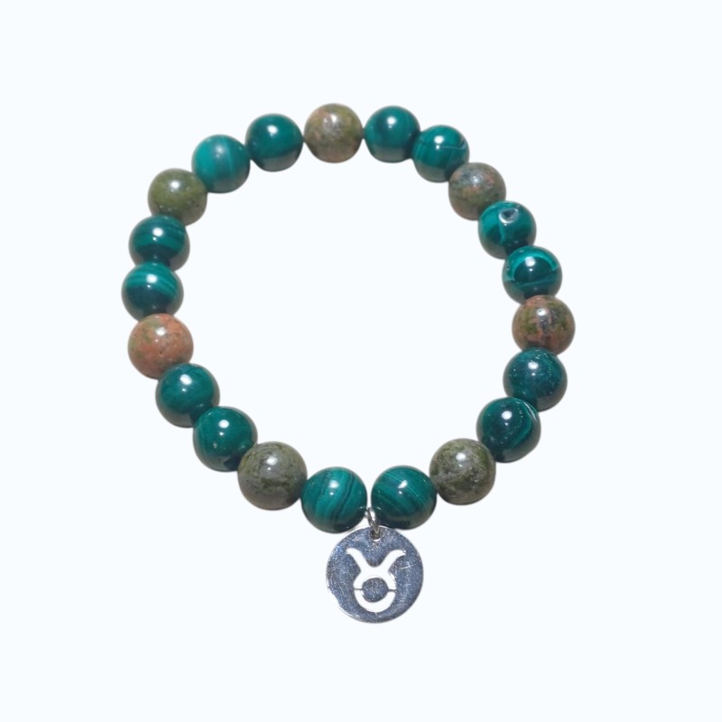 Bracelet astrologique Taureau – pierres naturelles – lithothérapie